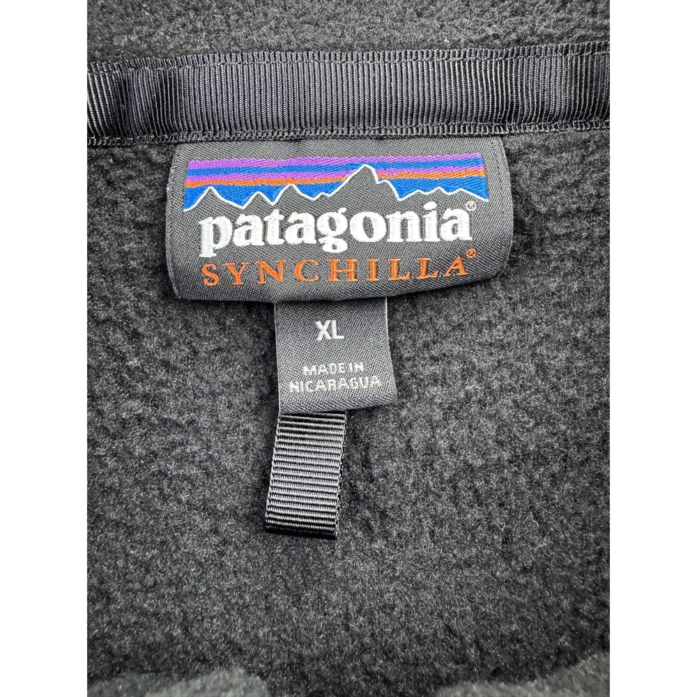Patagonia Synchilla Fleece Vest Mens XL Black Worn Wear Uber Business 2020 - Picture 3 of 10